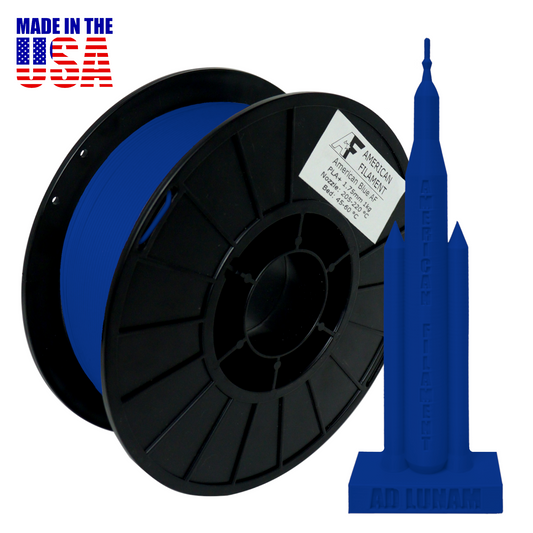 American Blue AF 1.75mm PLA+ Filament  Made in the USA!.