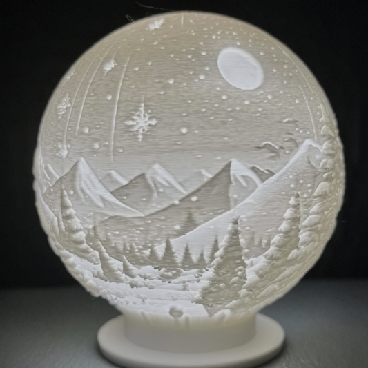 3-in Small Globe Lithophane.