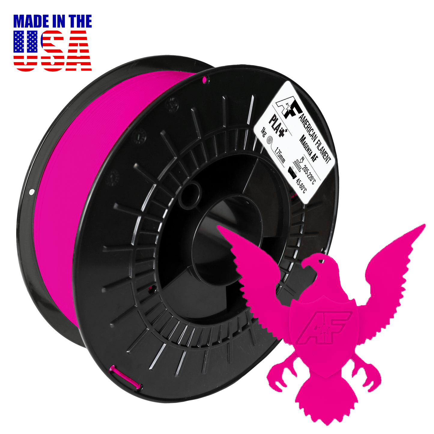 Magenta AF 1.75mm PLA+ Filament for Color Lithophanes.