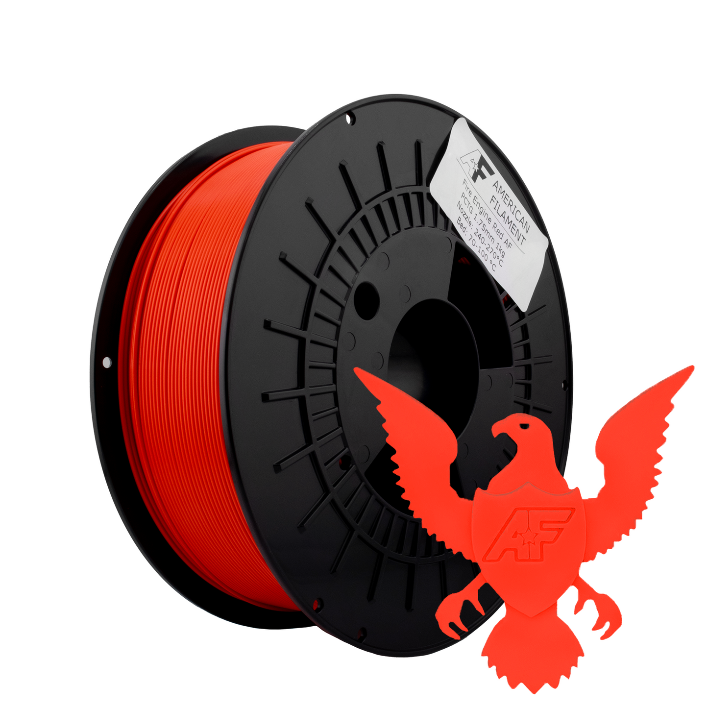 Fire Engine Red AF 1.75mm PCTG Filament Made in the USA!