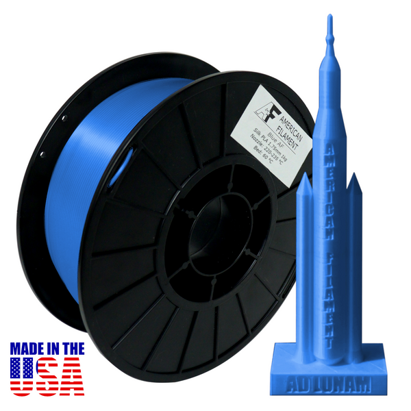 Blue AF Silky 1.75mm PLA Filament - Made in the USA!