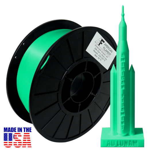 Emerald Green AF Silk PLA 3D Printer Filament, 1.75 mm Diameter, 1 kg Spool.
