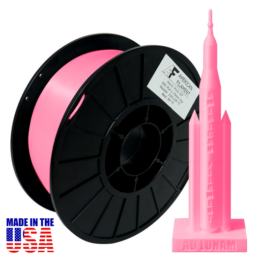 Neon Pink AF Silk PLA 3D Printer Filament, 1.75 mm Diameter, 1 kg Spool.