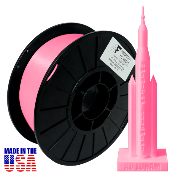 Neon Pink AF Silky 1.75mm PLA Filament - Made in the USA!