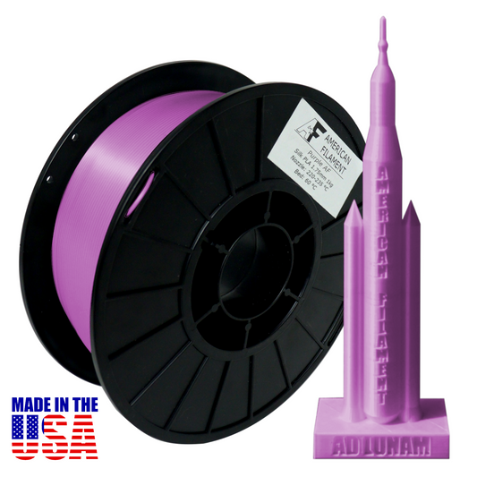 Purple AF Silk PLA 3D Printer Filament, 1.75 mm Diameter, 1 kg Spool.