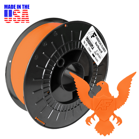 Neon Orange AF 1.75mm Tough Pro PLA+ Filament Made in the USA!.