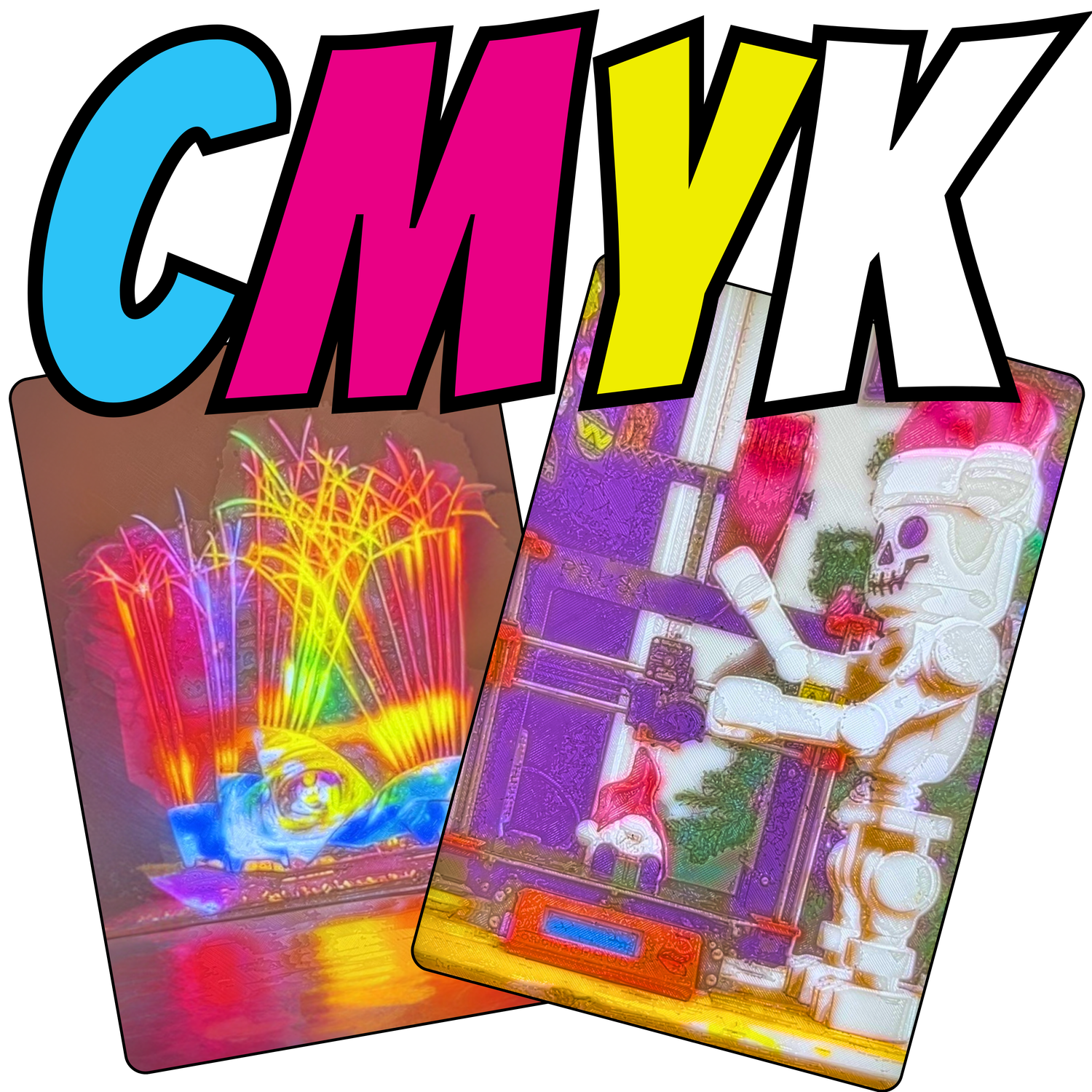 CMYK PLA Filament for Color Lithophane Collection Card