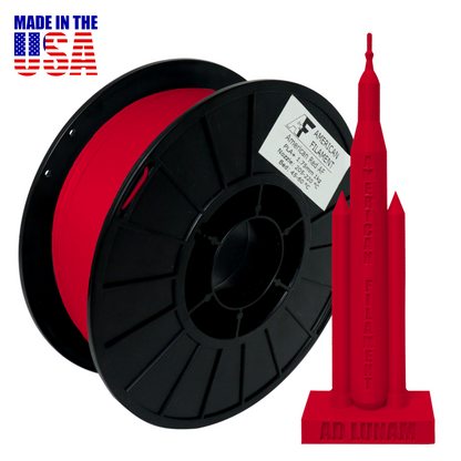 American Red AF 1.75mm PLA+ Filament Made in the USA!.