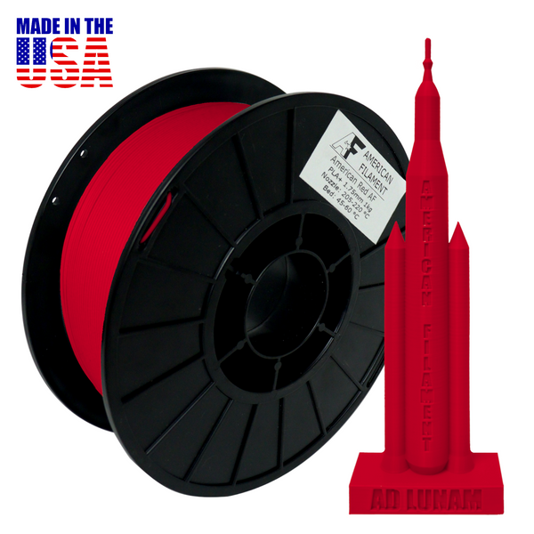 American Red AF 1.75mm PLA+ Filament - Made in the USA!
