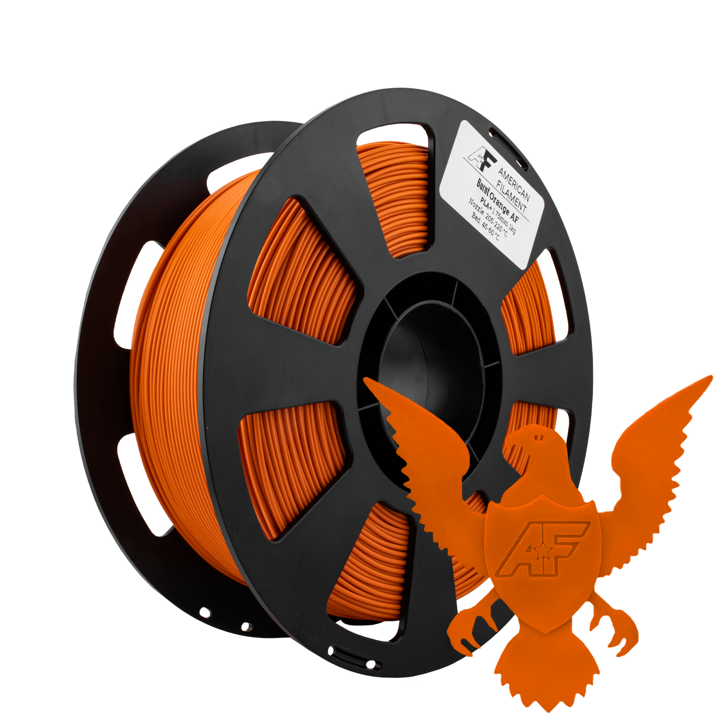 Filamento PLA+ AF naranja neón de 1,75 mm ¡Fabricado en EE. UU.!