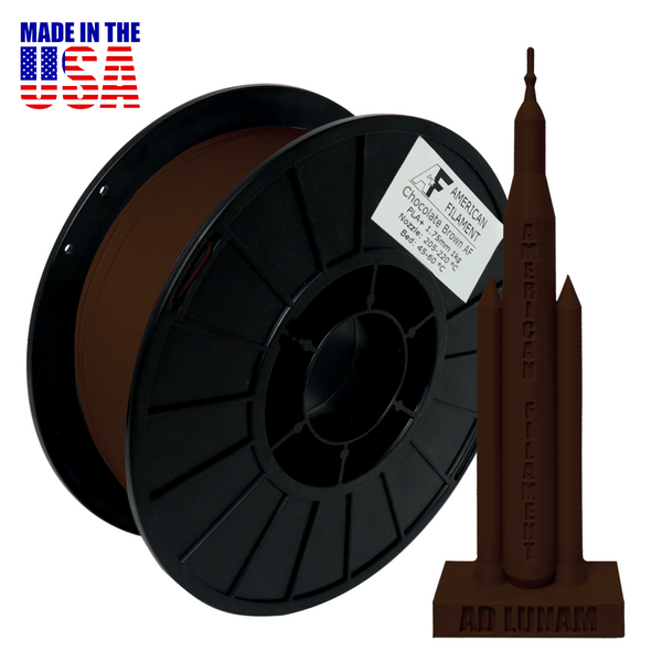 Chocolate Brown AF 1.75mm PLA+ Filament - Made in the USA!