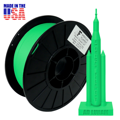 Neon Green AF 1.75mm PLA+ Filament Made in the USA!.