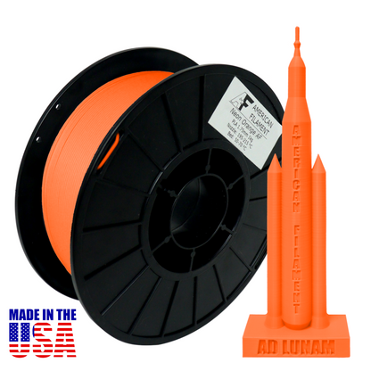 Neon Orange AF 1.75mm PLA+ Filament Made in the USA!.