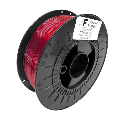 Transparent Ruby Red AF 1.75mm PCTG Filament Made in the USA!