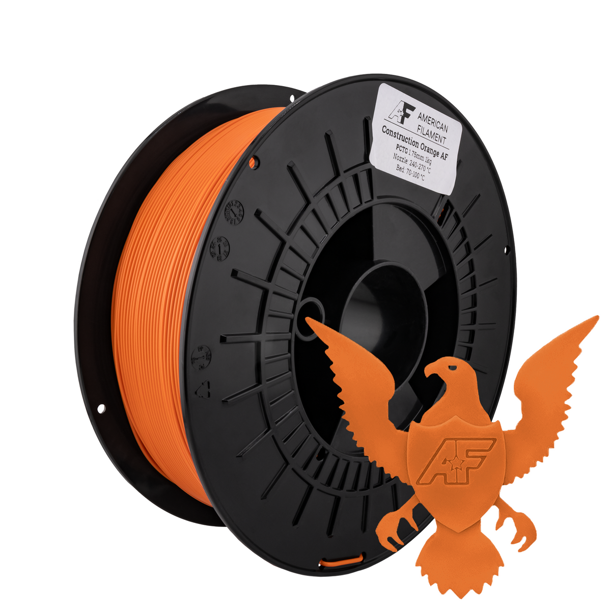 Construction Orange AF 1.75mm PCTG Filament Made in the USA! – American ...