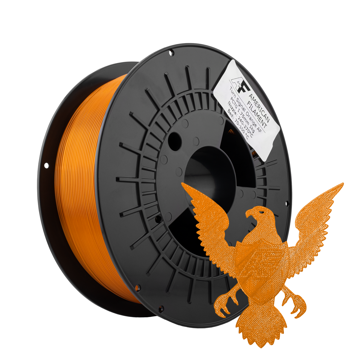 Turn Signal Orange AF 1.75mm PCTG Filament Made in the USA!