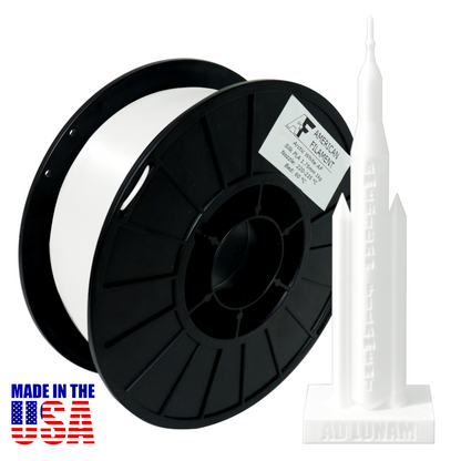 Arctic White AF Silk PLA 3D Printer Filament, 1.75 mm Diameter, 1 kg Spool.