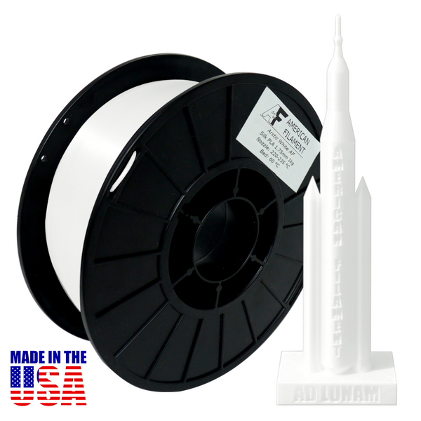 White AF Silky 1.75mm PLA Filament - Made in the USA! – American