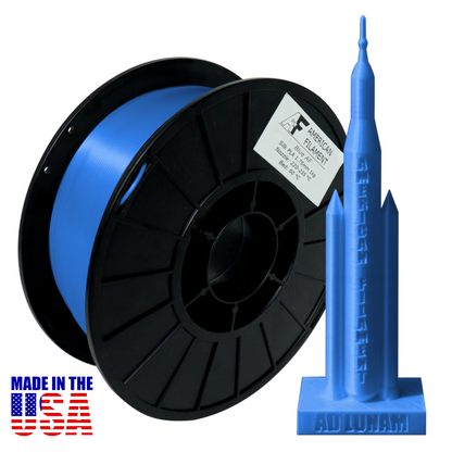 Blue AF Silk PLA 3D Printer Filament, 1.75 mm Diameter, 1 kg Spool.