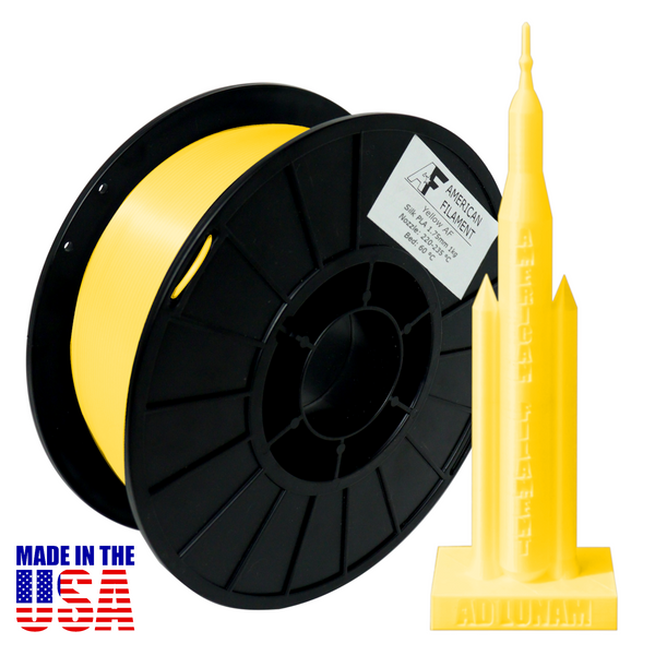 Yellow AF Silky 1.75mm PLA Filament - Made in the USA!