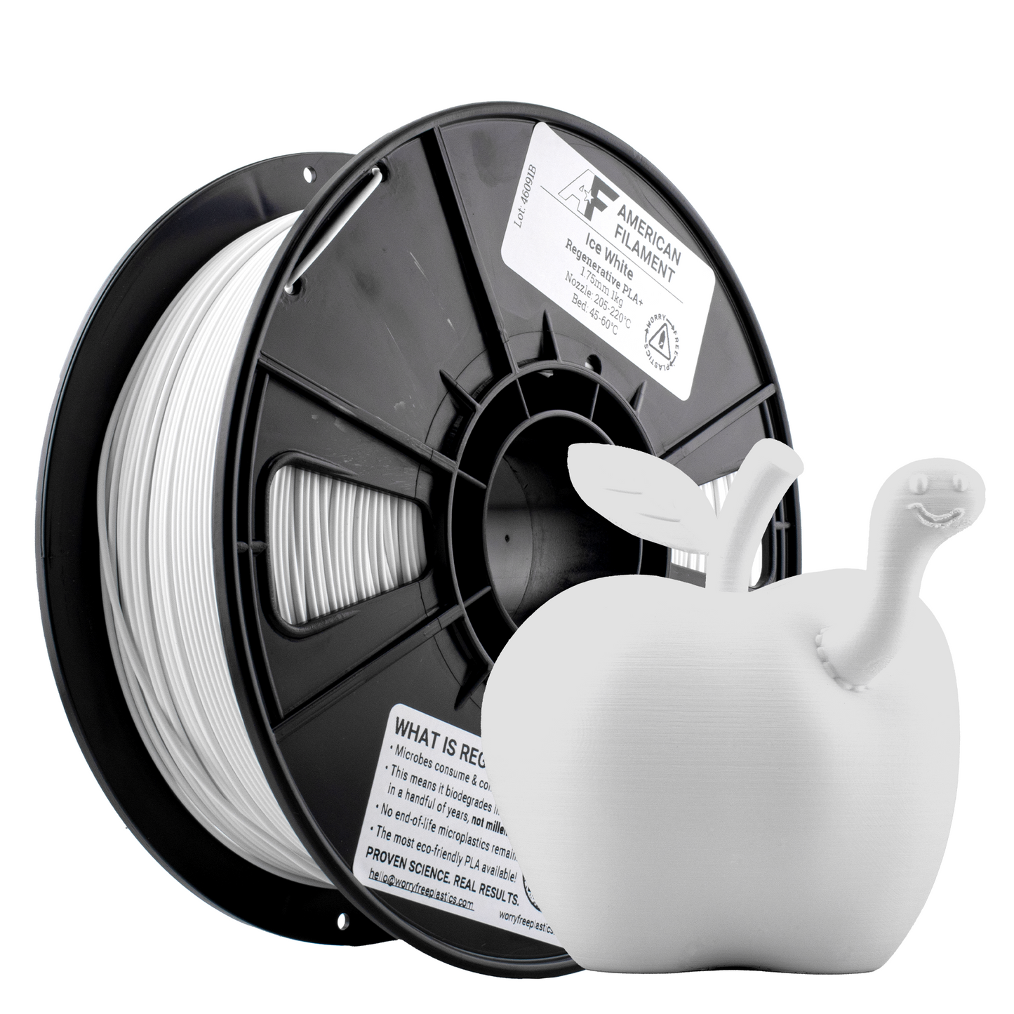 Regenerative PLA+ 1.75mm Filament – Sustainable PLA with Worry Free Plastics® Technology