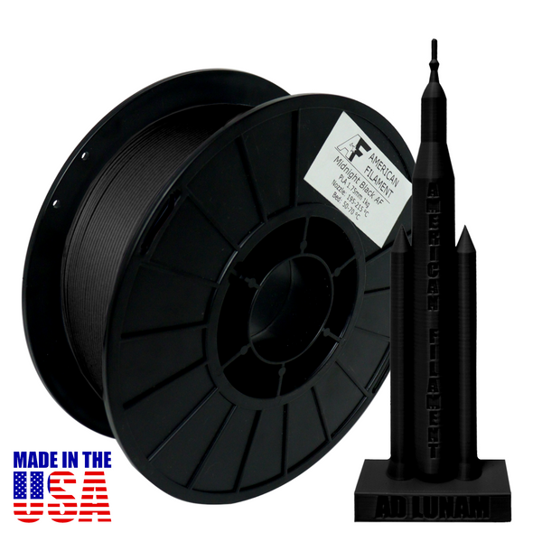 Midnight Black AF 1.75mm PLA Filament Made in the USA!