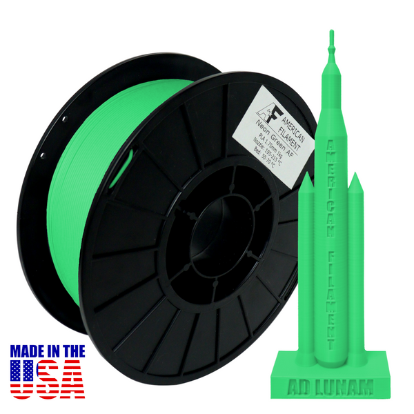 Neon Green AF 1.75mm PLA Filament - Made in the USA!