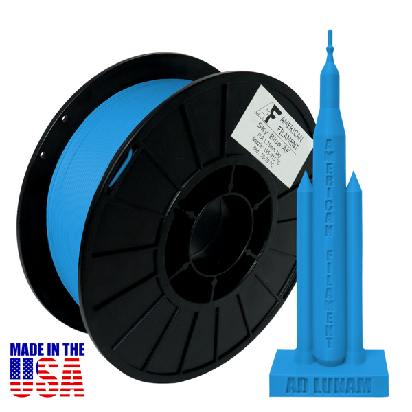 Sky Blue AF 1.75mm PLA Filament - Made in the USA!